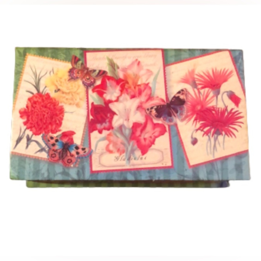 BUTTERFLY & FLORAL DECORATIVE BOX FROM PUNCH STUDIO